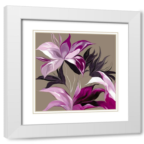 Lily XxiII White Modern Wood Framed Art Print with Double Matting by Scaffardi, Sally