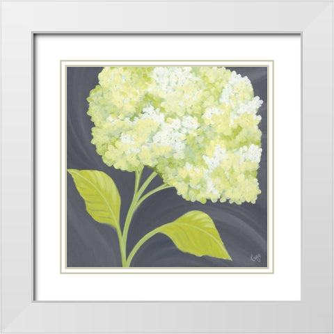 Forever Green I White Modern Wood Framed Art Print with Double Matting by Lake, Kaye