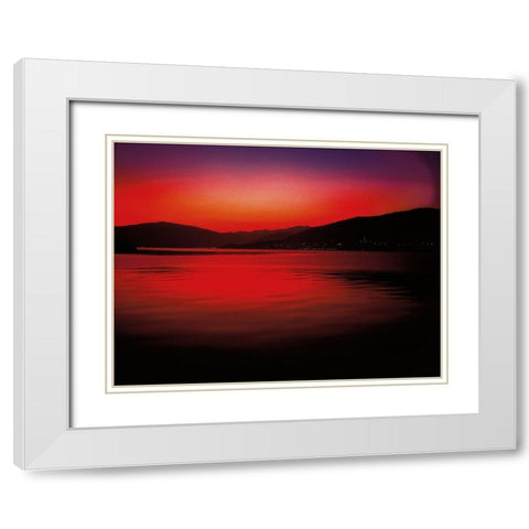 LAGO MAGGIORE II White Modern Wood Framed Art Print with Double Matting by Weissing, Gerd