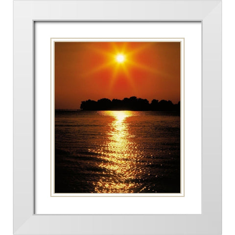 LAKE CONSTANCE White Modern Wood Framed Art Print with Double Matting by Weissing, Gerd