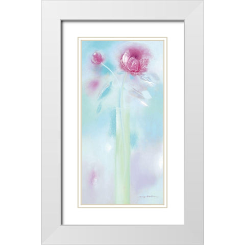 SINGLE SUMMER BLOOM I White Modern Wood Framed Art Print with Double Matting by Robertson, Marilyn