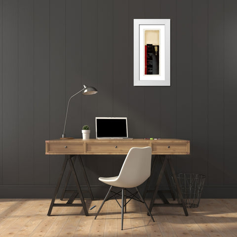 Street Life I White Modern Wood Framed Art Print with Double Matting by Carter, Brad