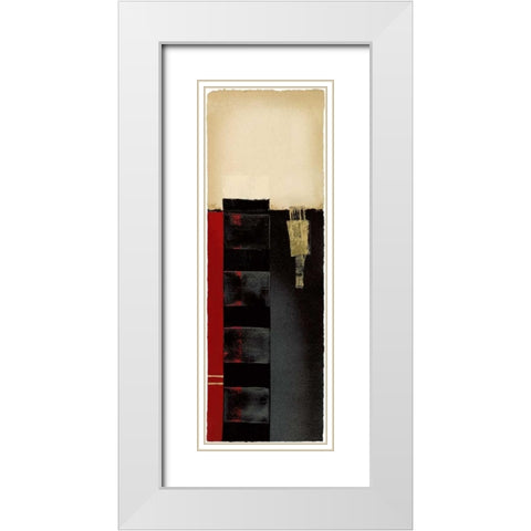Street Life I White Modern Wood Framed Art Print with Double Matting by Carter, Brad