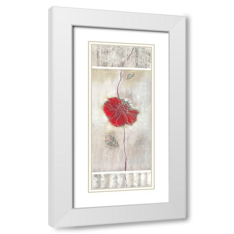 LINEN I White Modern Wood Framed Art Print with Double Matting by Robertson, Marilyn