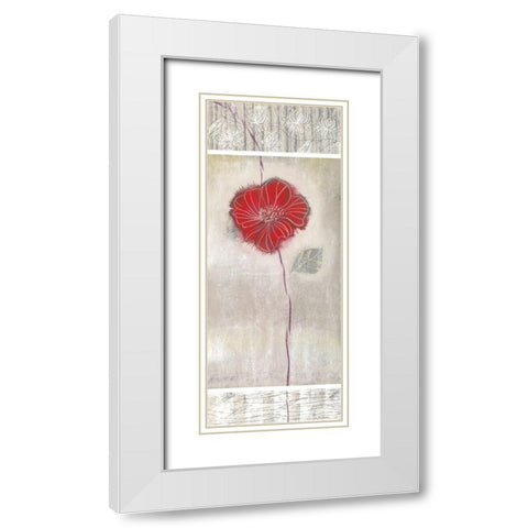 LINEN II White Modern Wood Framed Art Print with Double Matting by Robertson, Marilyn