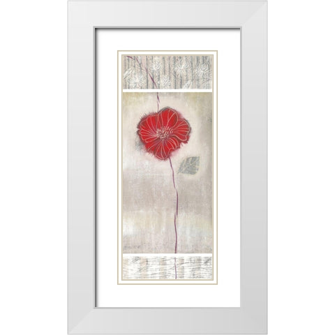 LINEN II White Modern Wood Framed Art Print with Double Matting by Robertson, Marilyn