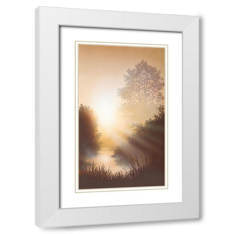 EARLY SPRING I White Modern Wood Framed Art Print with Double Matting by Walsh, Peter