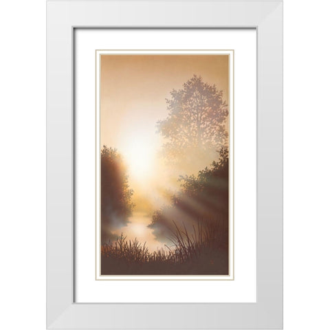 EARLY SPRING I White Modern Wood Framed Art Print with Double Matting by Walsh, Peter