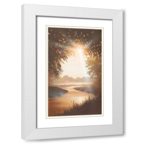 EARLY SPRING II White Modern Wood Framed Art Print with Double Matting by Walsh, Peter