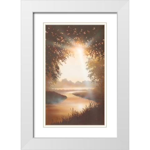 EARLY SPRING II White Modern Wood Framed Art Print with Double Matting by Walsh, Peter