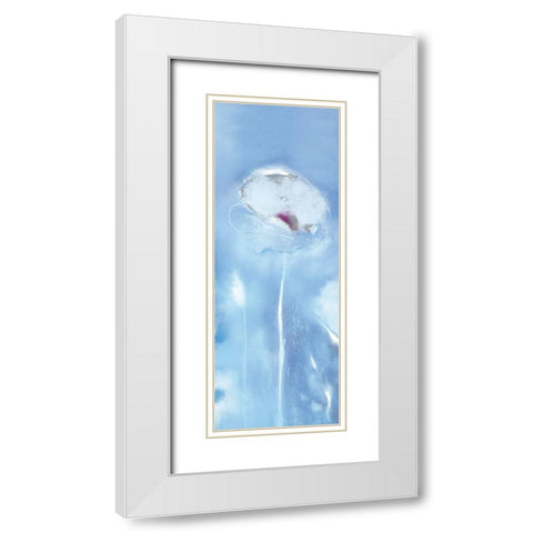 HIMALAYAN BLUE II White Modern Wood Framed Art Print with Double Matting by Robertson, Marilyn