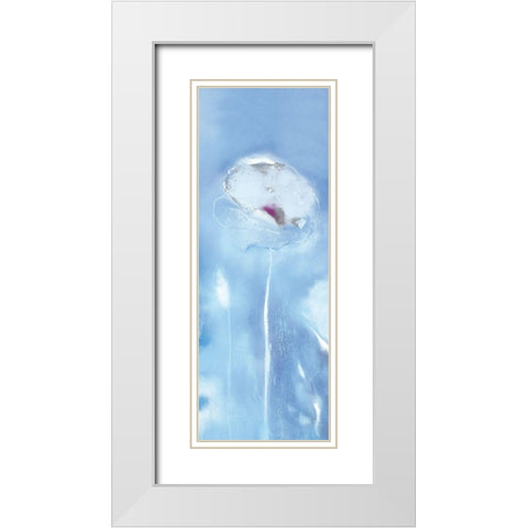 HIMALAYAN BLUE II White Modern Wood Framed Art Print with Double Matting by Robertson, Marilyn