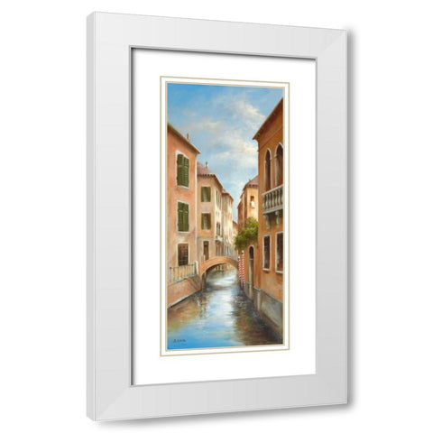 Memories Of Venice II White Modern Wood Framed Art Print with Double Matting by Smith, B.