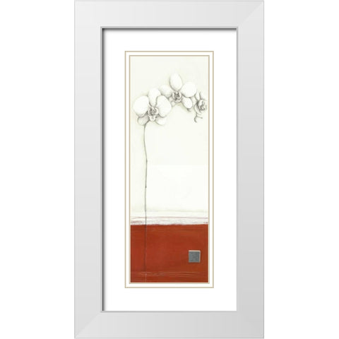 White Orchid II White Modern Wood Framed Art Print with Double Matting by Gore, Ally-Reader, Robert