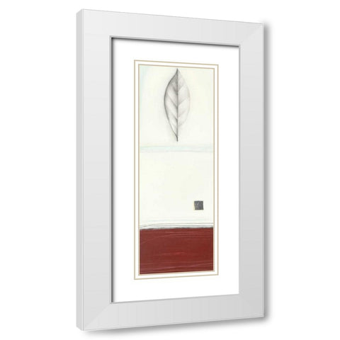 Leaf White Modern Wood Framed Art Print with Double Matting by Gore, Ally-Reader, Robert
