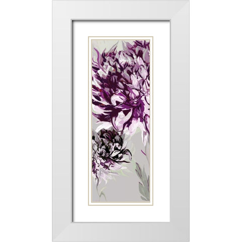 Purple Allure I White Modern Wood Framed Art Print with Double Matting by Scaffardi, Sally