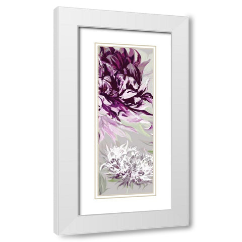 Purple Allure II White Modern Wood Framed Art Print with Double Matting by Scaffardi, Sally