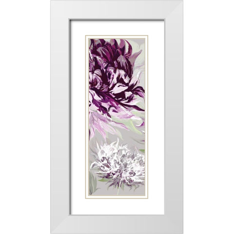 Purple Allure II White Modern Wood Framed Art Print with Double Matting by Scaffardi, Sally