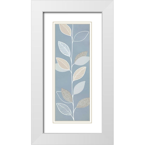 Blue Pageant III White Modern Wood Framed Art Print with Double Matting by Design Show