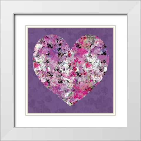 Heart White Modern Wood Framed Art Print with Double Matting by Scaffardi, Sally