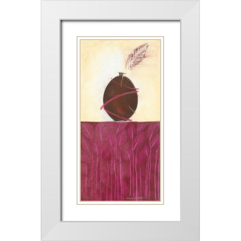CHOCOLATE I White Modern Wood Framed Art Print with Double Matting by Robertson, Marilyn