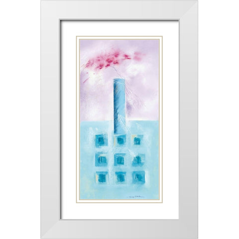 AQUA II White Modern Wood Framed Art Print with Double Matting by Robertson, Marilyn