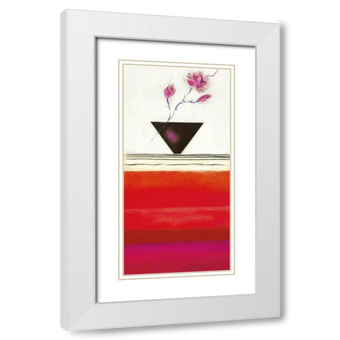 RUBY II White Modern Wood Framed Art Print with Double Matting by Robertson, Marilyn