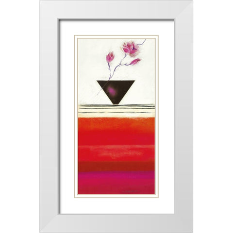 RUBY II White Modern Wood Framed Art Print with Double Matting by Robertson, Marilyn