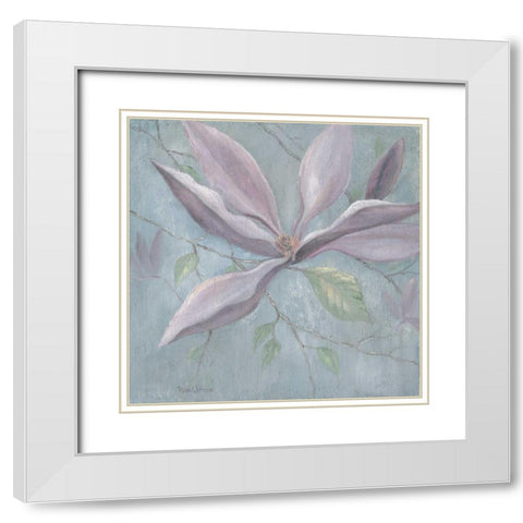 Purple I White Modern Wood Framed Art Print with Double Matting by Withaar, Rian