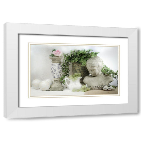 Stillife I White Modern Wood Framed Art Print with Double Matting by Warminski