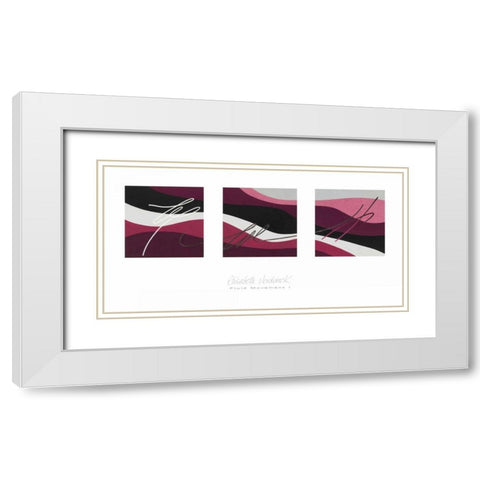 Fluid Movement I White Modern Wood Framed Art Print with Double Matting by Verdonck, Elisabeth