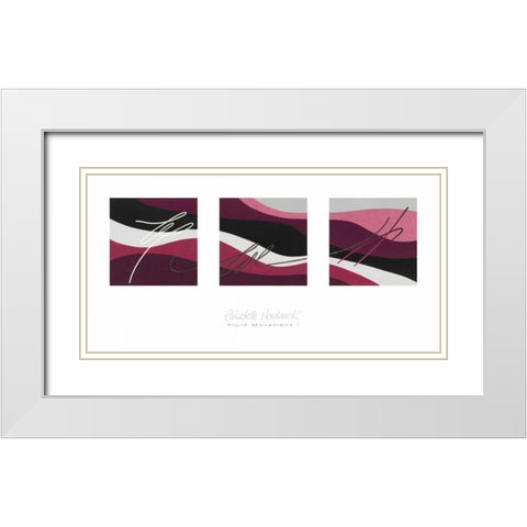 Fluid Movement I White Modern Wood Framed Art Print with Double Matting by Verdonck, Elisabeth