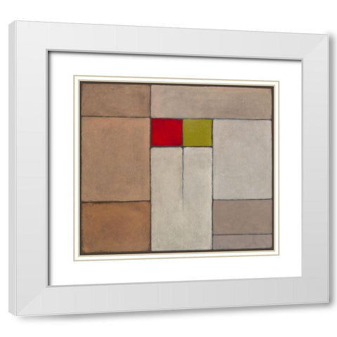 Harmony I White Modern Wood Framed Art Print with Double Matting by Verbeek-Van Den Broek