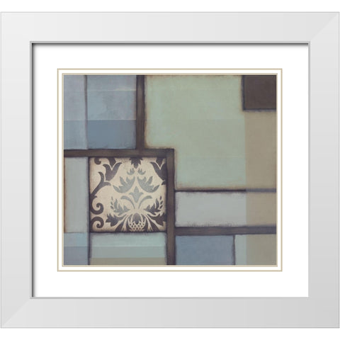 Patchwork Patterns I White Modern Wood Framed Art Print with Double Matting by Verbeek-Van Den Broek