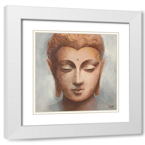 Serenity I White Modern Wood Framed Art Print with Double Matting by Verbeek-Van Den Broek