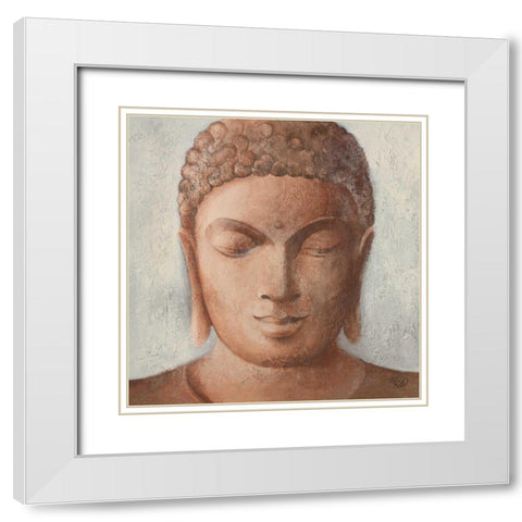 Serenity II White Modern Wood Framed Art Print with Double Matting by Verbeek-Van Den Broek
