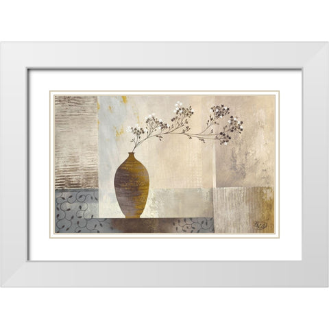 Simplicity I White Modern Wood Framed Art Print with Double Matting by Verbeek-Van Den Broek
