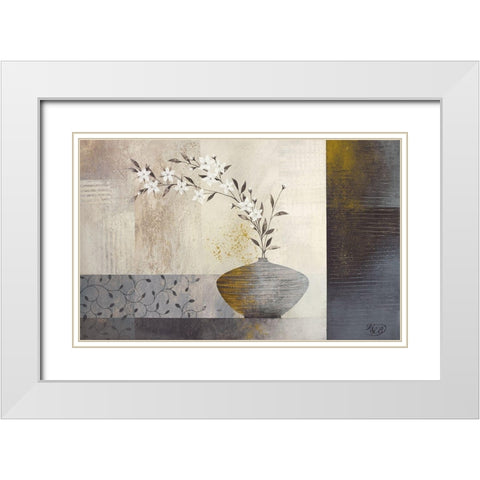 Simplicity II White Modern Wood Framed Art Print with Double Matting by Verbeek-Van Den Broek