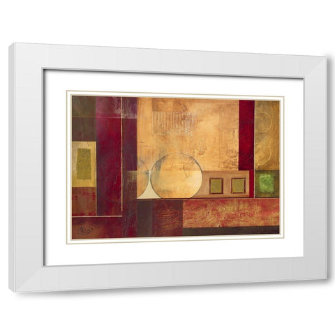 Geometry I White Modern Wood Framed Art Print with Double Matting by Verbeek-Van Den Broek