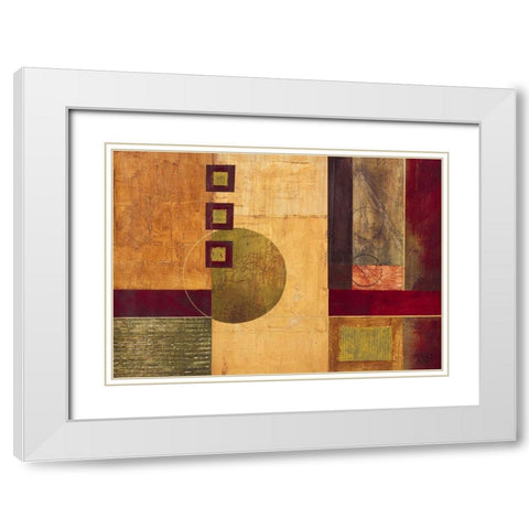 Geometry II White Modern Wood Framed Art Print with Double Matting by Verbeek-Van Den Broek