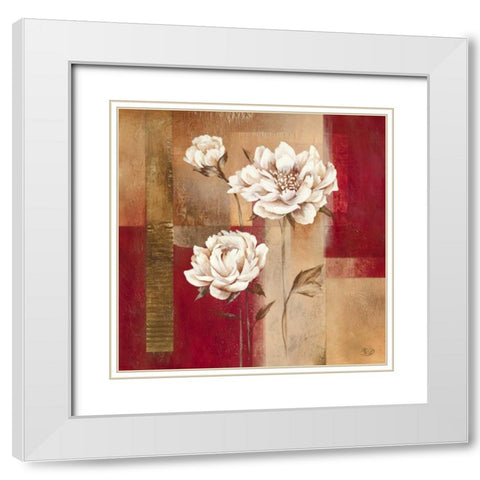Shimmering Blossom White Modern Wood Framed Art Print with Double Matting by Verbeek-Van Den Broek