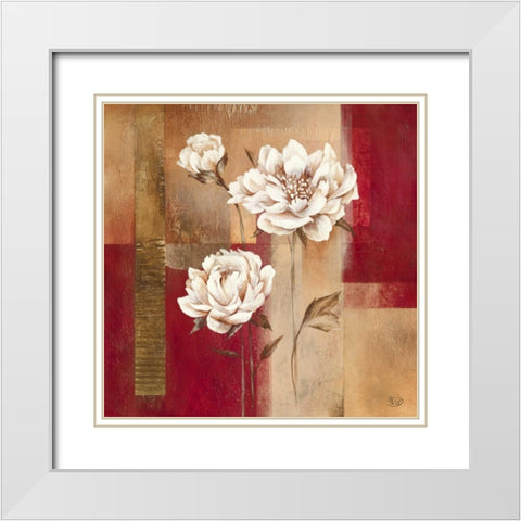 Shimmering Blossom White Modern Wood Framed Art Print with Double Matting by Verbeek-Van Den Broek