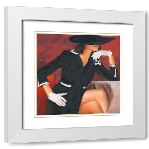 Cafe I White Modern Wood Framed Art Print with Double Matting by Sestillo, Enrico