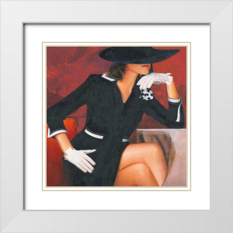 Cafe I White Modern Wood Framed Art Print with Double Matting by Sestillo, Enrico