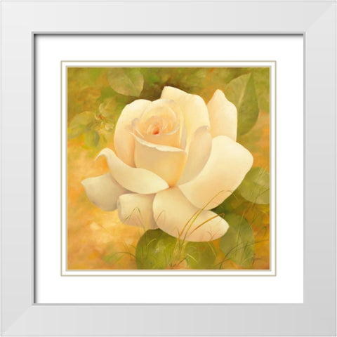 Smell Of Spring White Modern Wood Framed Art Print with Double Matting by Fasani