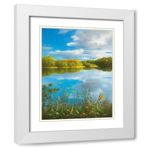 SUMMER IN MASUREN II White Modern Wood Framed Art Print with Double Matting by Fasani