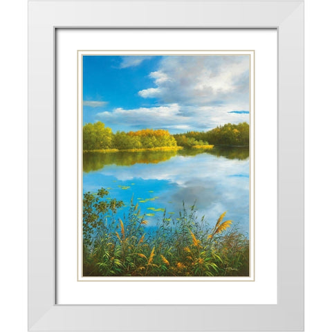 SUMMER IN MASUREN II White Modern Wood Framed Art Print with Double Matting by Fasani