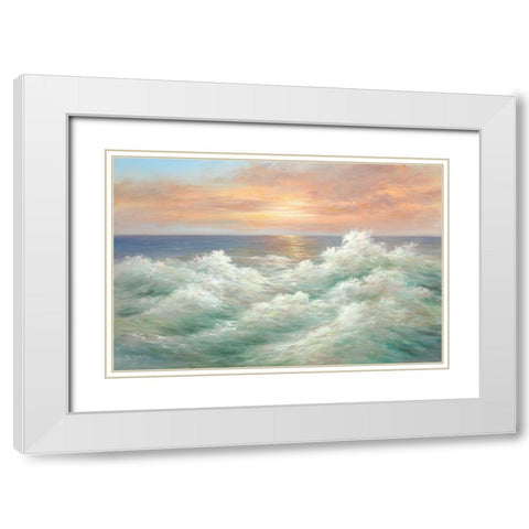 INCOMING TIDE I White Modern Wood Framed Art Print with Double Matting by Smith, B.