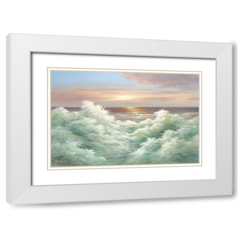 INCOMING TIDE II White Modern Wood Framed Art Print with Double Matting by Smith, B.
