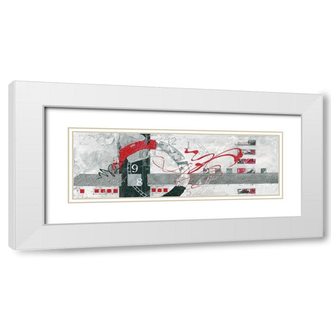 TIMELINE White Modern Wood Framed Art Print with Double Matting by Finn